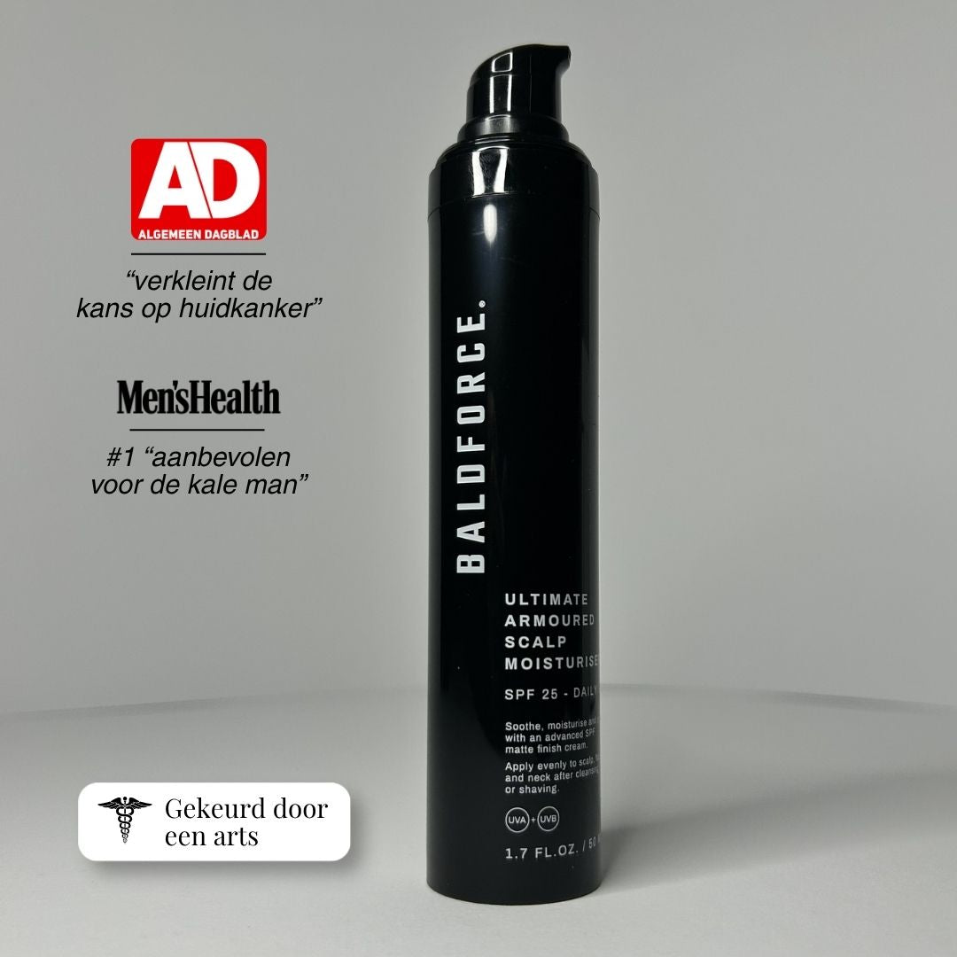 SET- 2x After shave met SPF kaal hoofd & gezicht + 1x Kaal hoofd reiniger