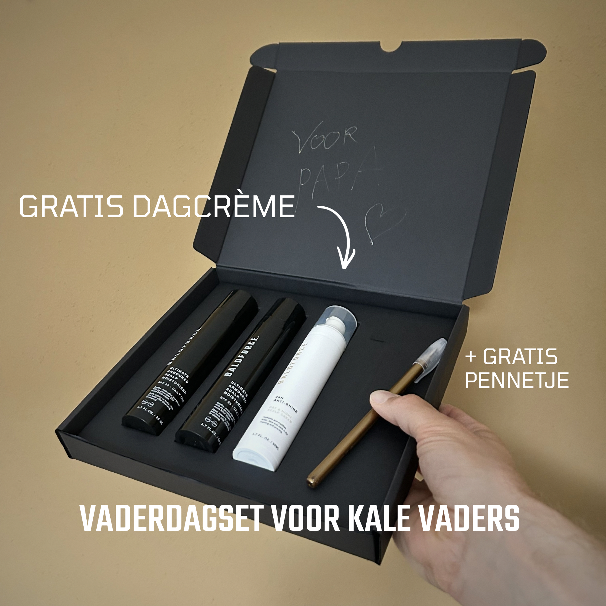 Vaderdagset - 2x SPF After shave kaal hoofd (+GRATIS dagcrème, pen en verzending)