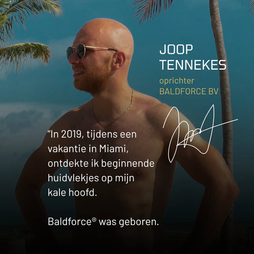 After shave met UV-filter voor kaal hoofd